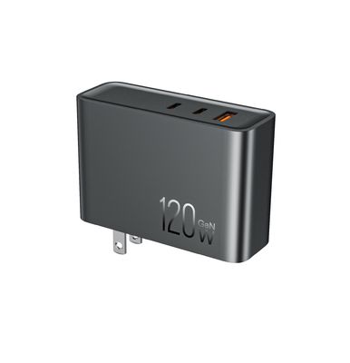 Anti Fire Plastic 120 Watt GaN Charger OLP Mobile Travel Adapter